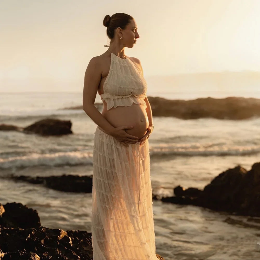 GlowMama Pleated Maternity Dress™
