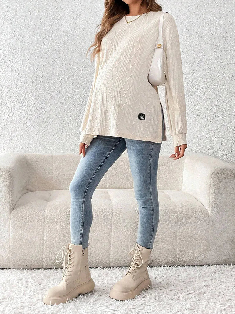 SoftEase Maternity Long Sleeve Sweater™
