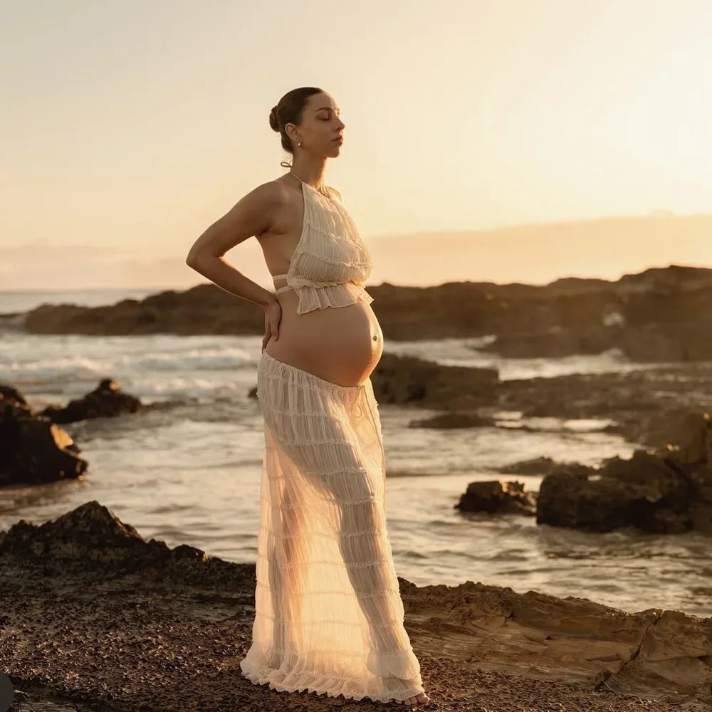 GlowMama Pleated Maternity Dress™