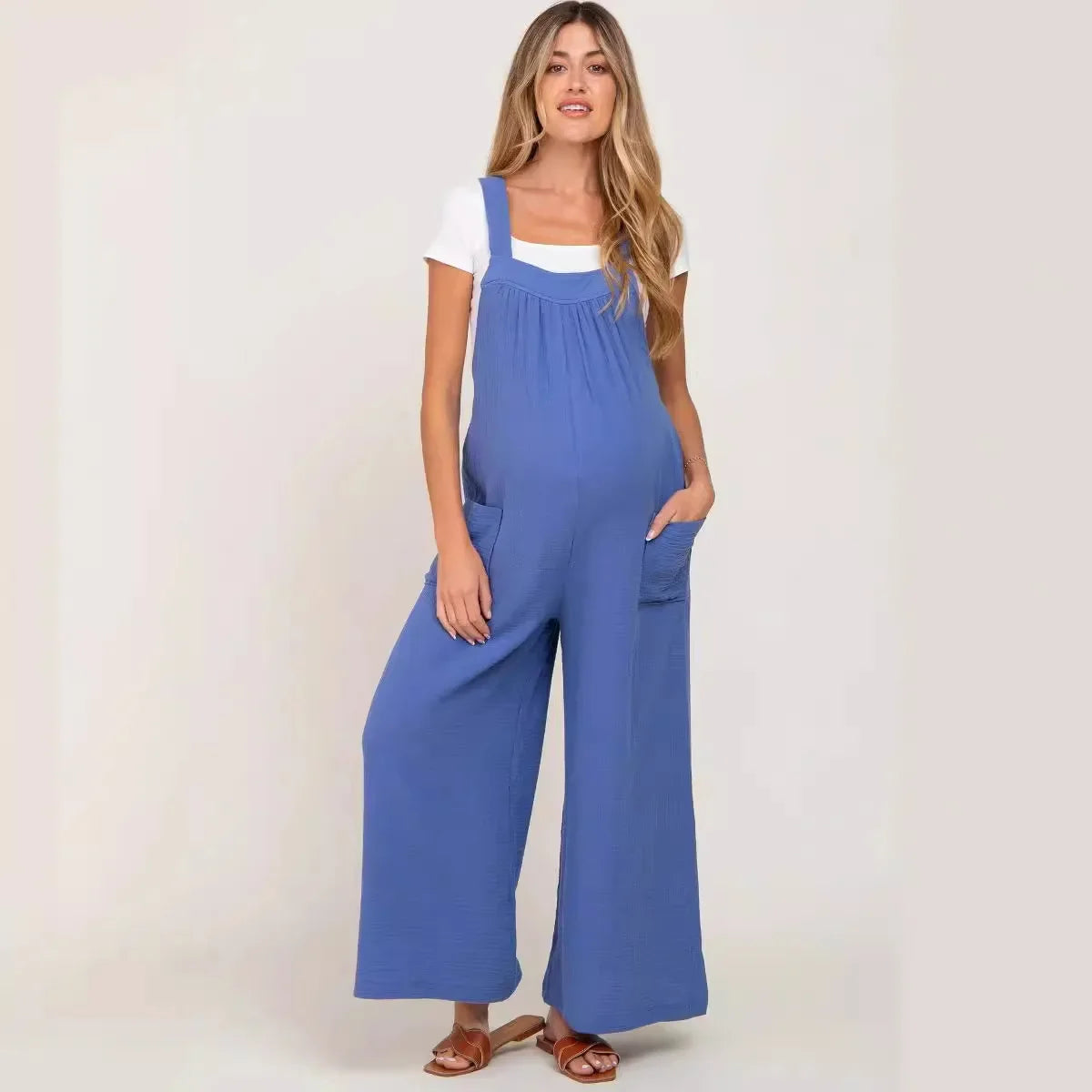BumpEase Wide-Leg Overall Pants™