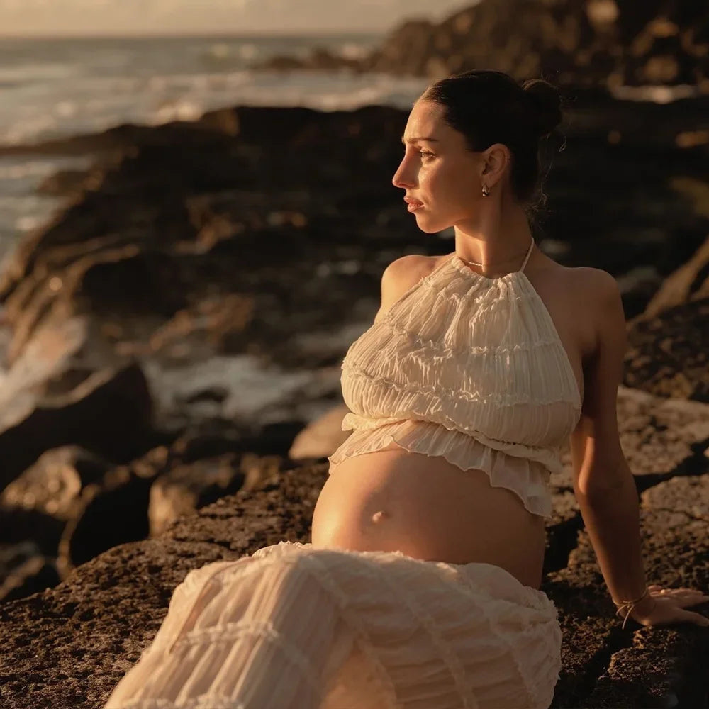 GlowMama Pleated Maternity Dress™