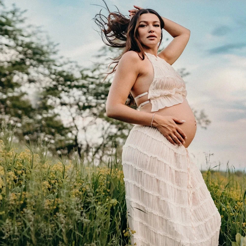 GlowMama Pleated Maternity Dress™