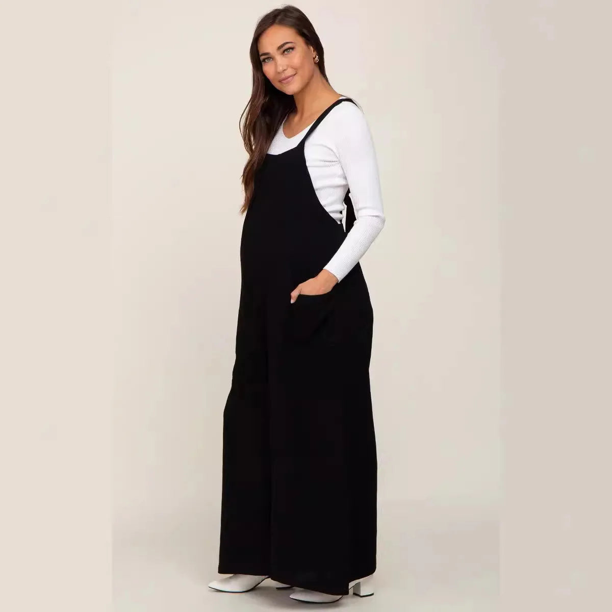 BumpEase Wide-Leg Overall Pants™