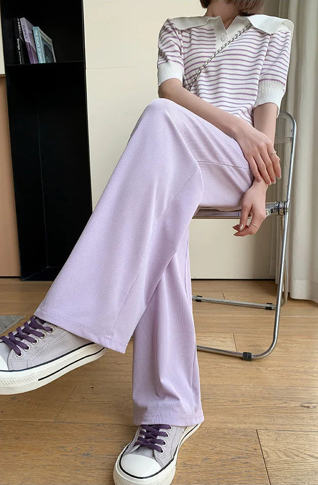 BumpEase Ribbed Wide-Leg Pants™