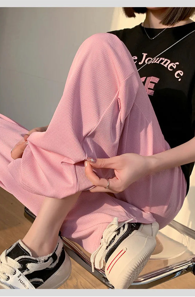 BumpEase Ribbed Wide-Leg Pants™