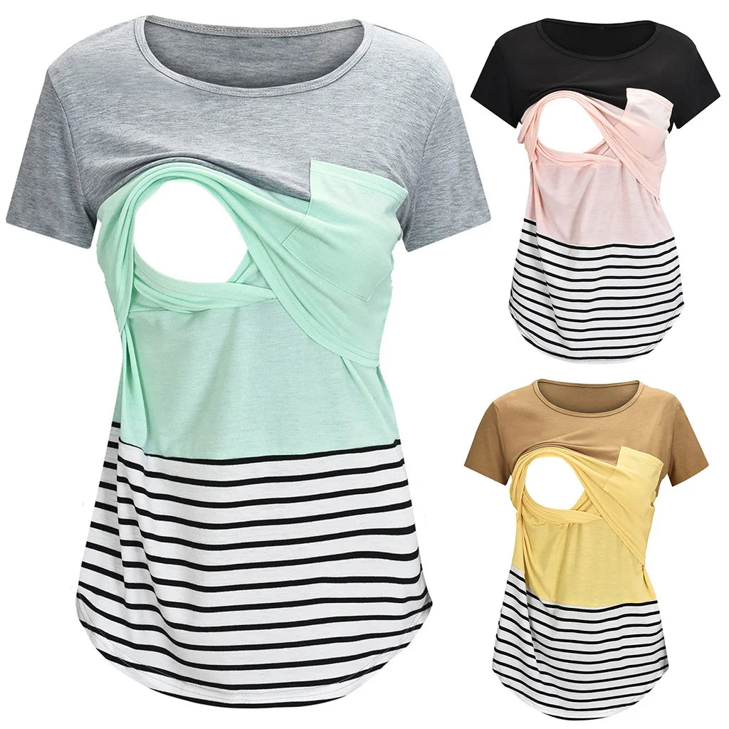 EasyFeed Striped Nursing Tee™